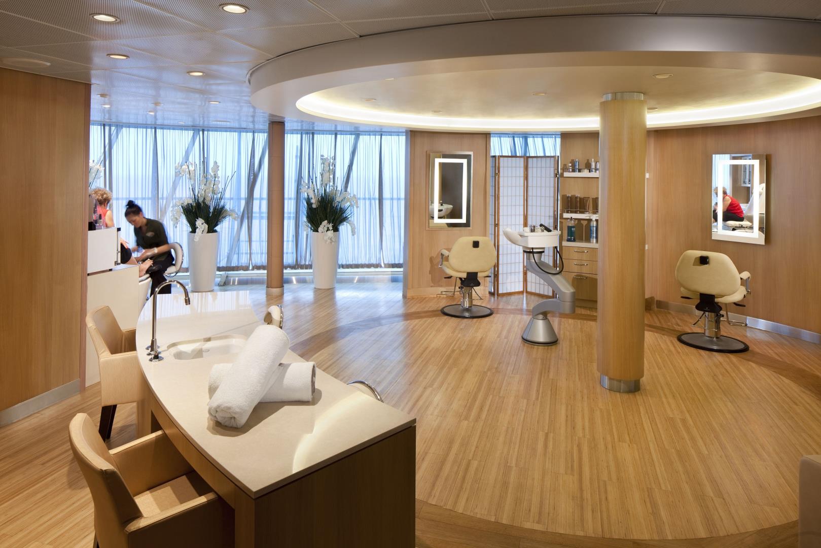 View of hair and nail salon onboard Rhapsody of the Seas